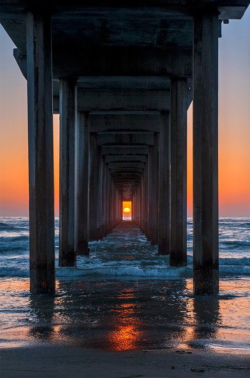 Durban pier at sunset